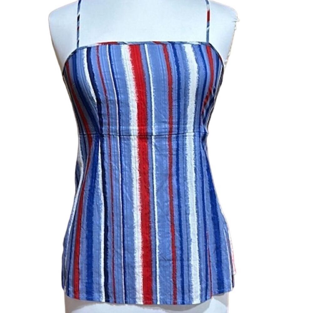 Marc by Marc Jacobs Women's Red White and Blue Striped Cami Top Size 4 - EUC